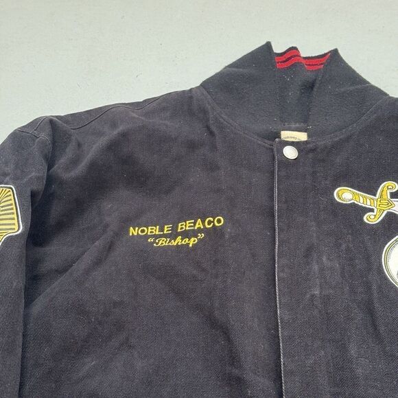 Ancient Egyptian Arabic Order Mystic Shine Fraternity Embroidered Jacket Sz 3XL - Picture 4 of 10